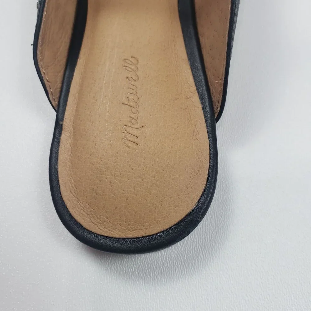 Madewell The Greta Ballet Flat Mule Women's Size 9M True Black Multi Stud Detail - Picture 10 of 16
